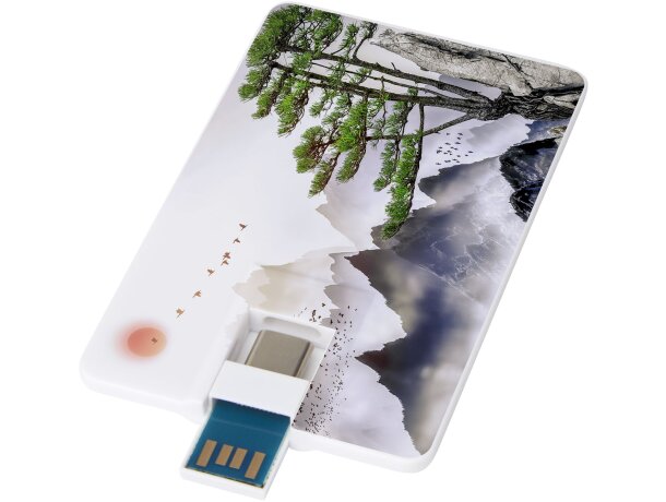 Memoria USB 32 GB doble puerto tipo C y USB A 3.0 Duo slim Blanco detalle 1