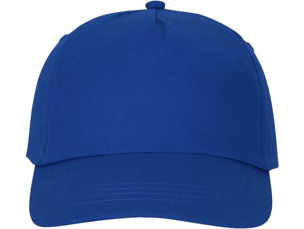 Gorra promocional de 5 paneles con impresión personalizada Azul detalle 39