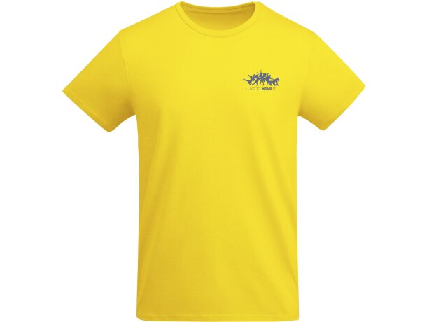 Camiseta manga corta infantil algodón orgánico Breda Roly Amarillo detalle 7