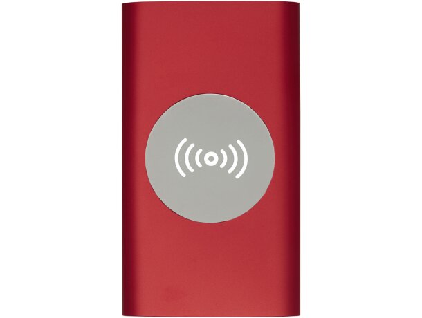 Batería externa inalámbrica Juice de 4000 mAh con aluminio Rojo detalle 3