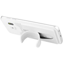 Portatarjetas de Silicona con Soporte Para Teléfono personalizada blanca
