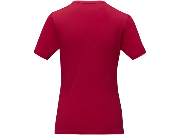 Camisetade manga corta orgánica para mujer Balfour Rojo detalle 9