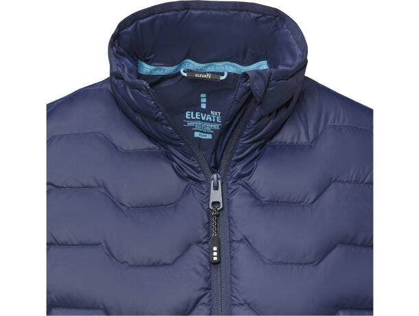 Chaleco aislante reciclado GRS con plumas RDS mujer Epidote Azul marino detalle 4