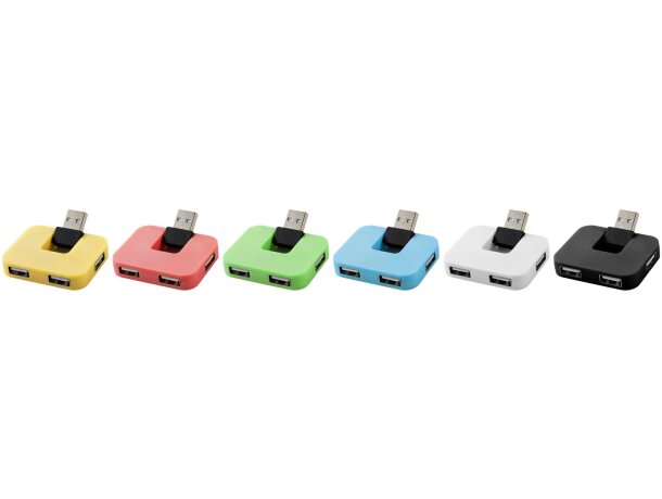 Hub rectangular con 4 puertos personalizado