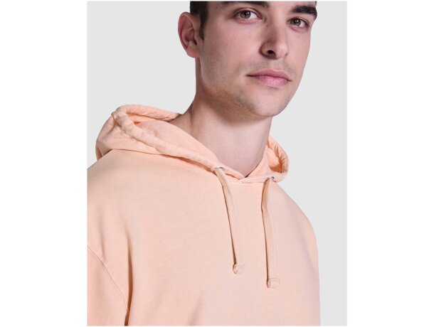 Sudadera con capucha unisex Kenia Roly algodón lavado con ácido Amarillo detalle 3