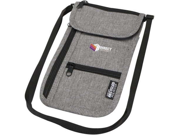 Bolsa de viaje reciclada certificada GRS Ross Gris mezcla detalle 11