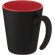 Taza de cerámica con asa Oli 360 ml personalizable Rojo/negro intenso