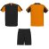 Conjunto deportivo unisex Juve Roly en poliéster transpirable Naranja/negro intenso