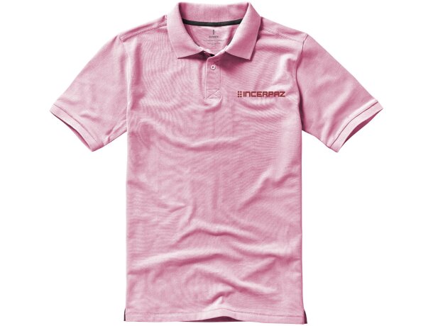 Polo de manga corta algodón BCI 200 g/m2 Elevate Life Calgary Rosa claro detalle 16