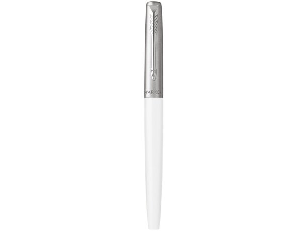 Rollerball de plástico y acero inoxidable Jotter Blanco detalle 7