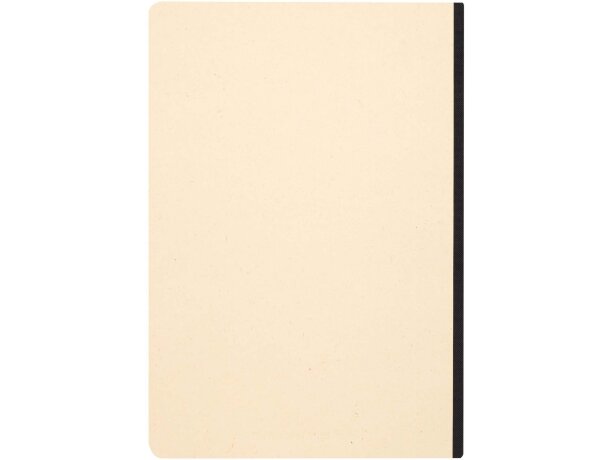 Libreta A5 tapa blanda Liliana papel caña azúcar y RPET Negro intenso detalle 3