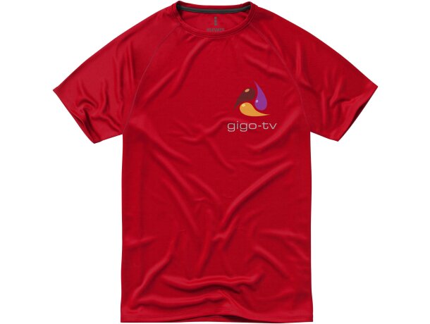 Camiseta de manga corta unisex niagara de Elevate 135 gr Rojo detalle 11