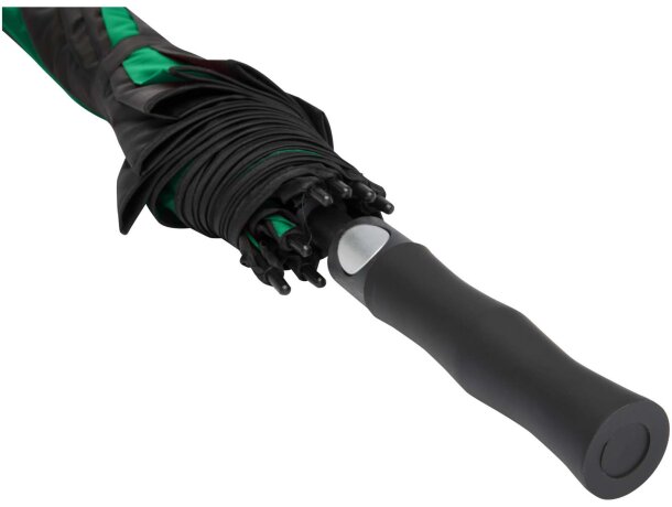 Paraguas cortaviento Jeff con apertura automática y fibra vidrio Verde detalle 30