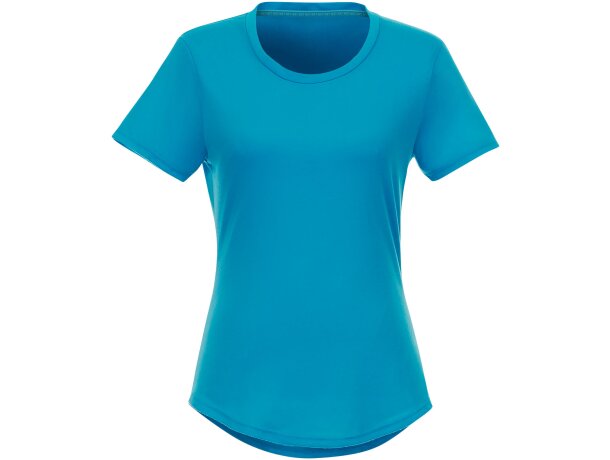 Camiseta de manga corta de material reciclado GRS para mujer Jade Azul nxt detalle 14