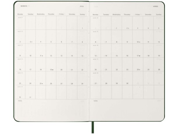 Agenda diaria Moleskine con tapa dura y cierre elástico 2026 detalle 20