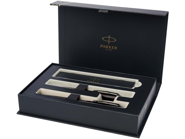 Set bolígrafo y rollerball Parker IM acero inoxidable negro Negro intenso detalle 5
