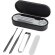Set manicura Beautix con lima vidrio y cortaúñas acero Negro intenso detalle 3