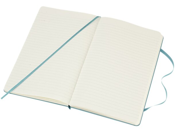 Libreta tapa dura rayada Classic Moleskine con cierre elástico Azul arrecife detalle 30