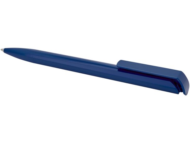 Bolígrafo ecológico Lucia de plástico reciclado con tinta negra Azul detalle 12