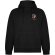 Sudadera unisex algodón orgánico Vinson Roly con capucha Negro intenso detalle 6