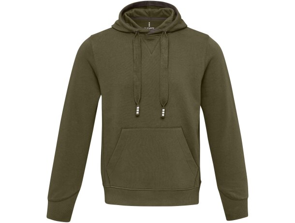 Sudadera con capucha unisex Laguna algodón BCI y poliéster Verde bosque detalle 44