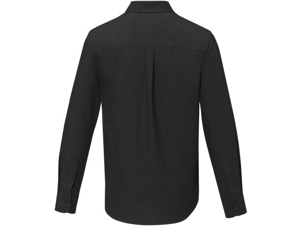Camisa manga larga hombre Pollux Oxford CVC personalizable Negro intenso detalle 23