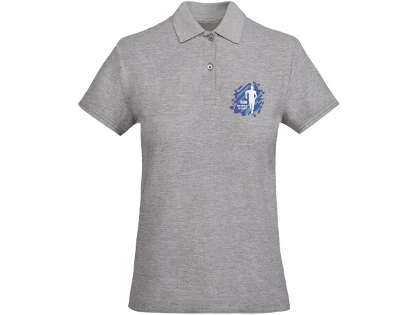 Polo mujer algodón orgánico Prince manga corta entallado Roly detalle 26