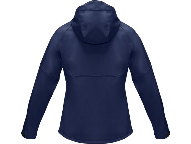 Chaqueta softshell reciclada Coltan para mujer con GRS Azul marino detalle 7