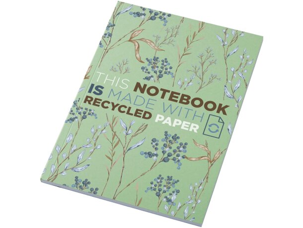 Libreta A5 Novella Austen tapa blanda papel reciclado Carbón detalle 25