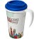 Taza térmica personalizada en pp 350ml Blanco/azul medio