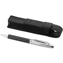 Bolígrafo en metal y fibra de carbono con estuche de la marca Balmain personalizado negro intenso Bolígrafo en metal y fibra de carbono con estuche de la marca Balmain personalizado negro intenso