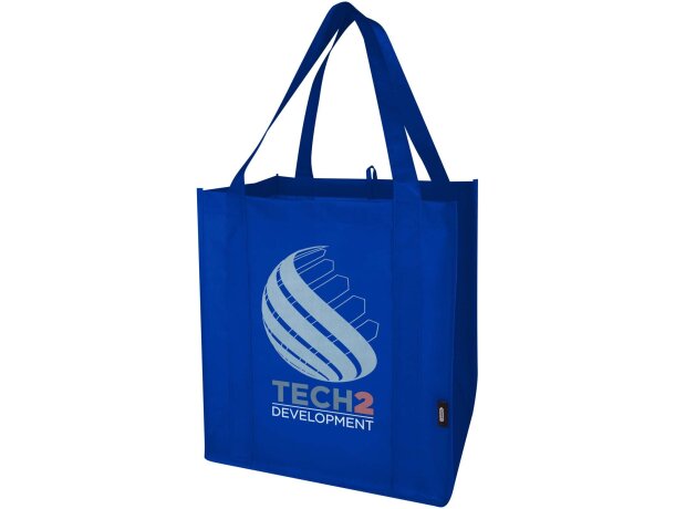 Bolsa tote non woven RPET Liberty con certificado GRS Azul real detalle 11