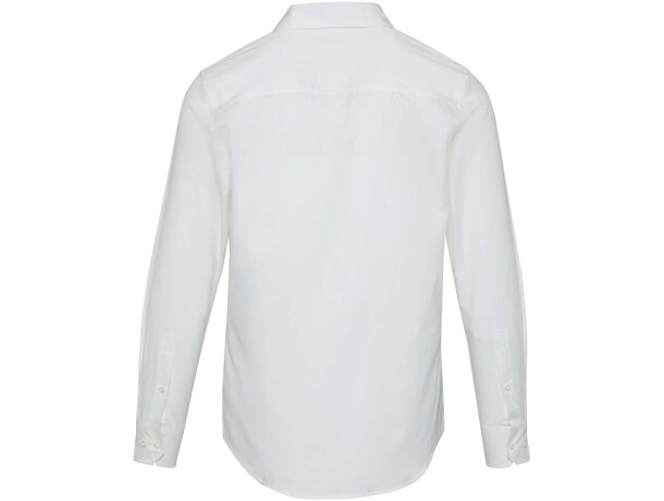Camisa sarga Citrine hombre algodón BCI certificado 185 g/m² Blanco detalle 6