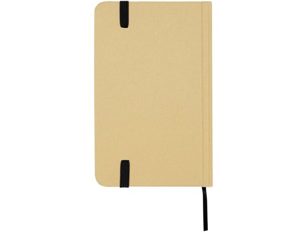 Libreta tapa dura A6 Reed con papel certificado FSC Negro intenso detalle 3