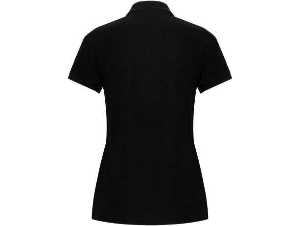Polo manga corta mujer Pegaso Premium Roly piqué algodón Negro intenso detalle 6