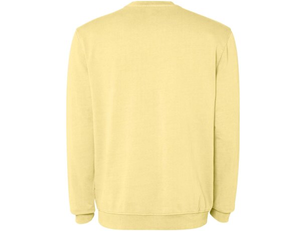 Sudadera cuello redondo unisex Jaya Roly algodón 250 g/m² Amarillo detalle 2