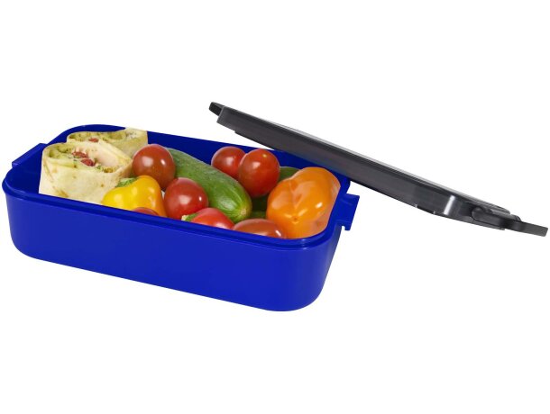 Fiambrera Snappy 1000 ml con cubiertos integrados en tapa Azul detalle 12
