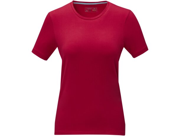 Camisetade manga corta orgánica para mujer Balfour Rojo detalle 8