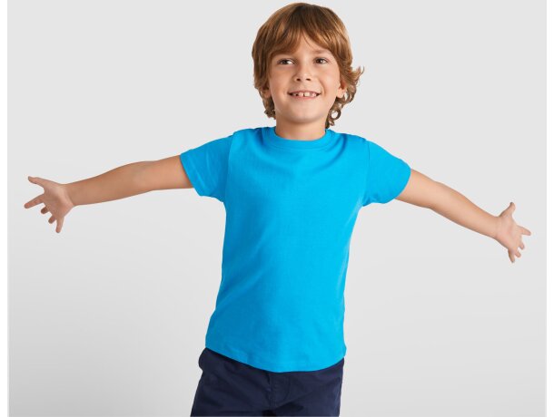 Camiseta infantil Beagle Roly de algodón con cuello redondo Azul real detalle 12