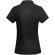 Polo mujer algodón orgánico Prince manga corta entallado Roly Negro intenso detalle 7