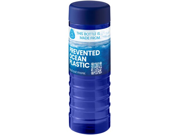 Bidón 750ml Eco Treble con tapa rosca plástico oceánico reciclado Azul/azul detalle 9