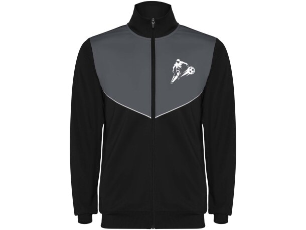 Chándal unisex Evans Roly con cremallera y diseño bicolor Negro intenso/ébano detalle 1