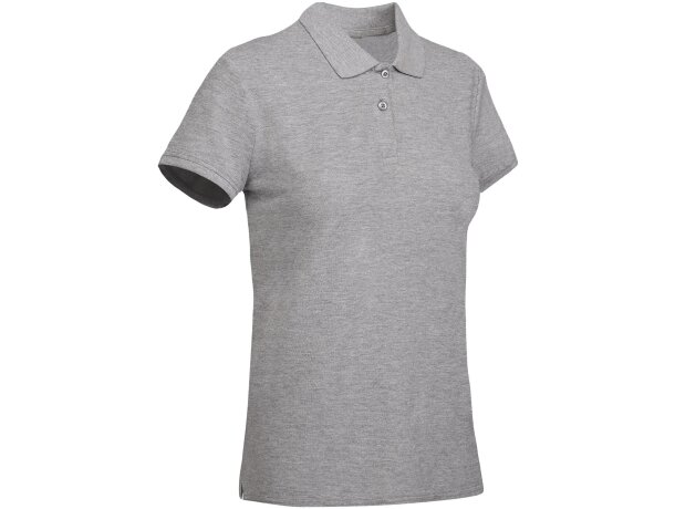 Polo mujer algodón orgánico Prince manga corta entallado Roly detalle 28