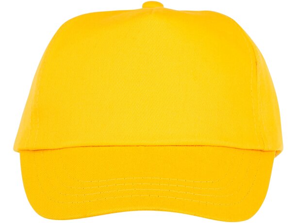 Gorra infantil de 5 paneles Feniks Kids Amarillo detalle 5