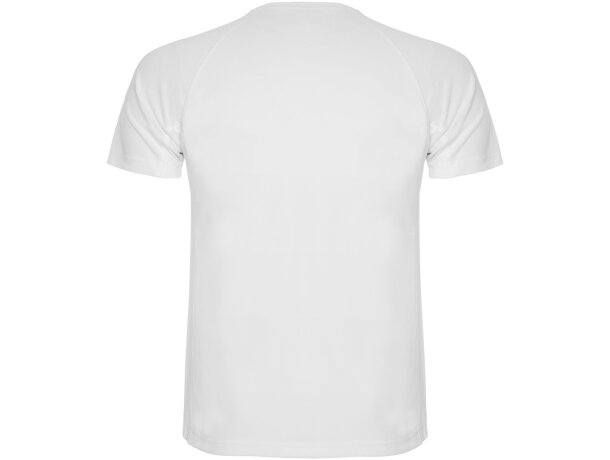 Camiseta deportiva infantil Montecarlo Roly punto piqué Blanco detalle 2
