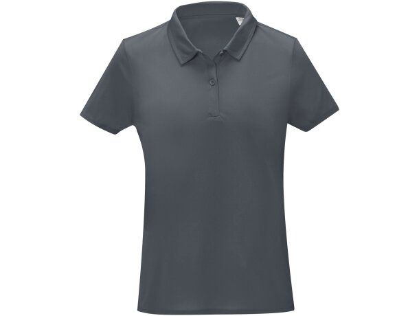 Polo técnico manga corta mujer Deimos transpirable Cool fit Gris tormenta detalle 30