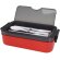 Fiambrera Snappy 1000 ml con cubiertos integrados en tapa Rojo detalle 15