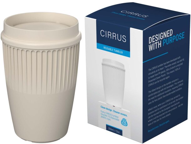 Vaso Cirrus POP 350ml con tapa de 360° y plástico reciclado detalle 27