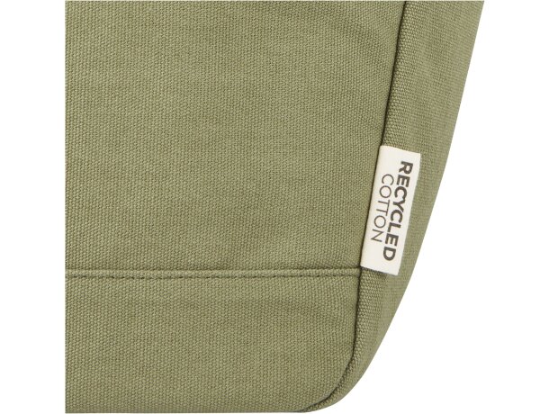 Bolsa térmica Joey 6L algodón reciclado certificado GRS Verde oliva detalle 17