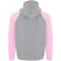 Sudadera con capucha bicolor infantil Roly Badet Gris mezcla/rosa claro detalle 22